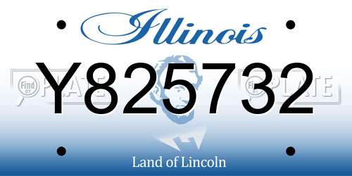 Y825732 Illinois License Plate