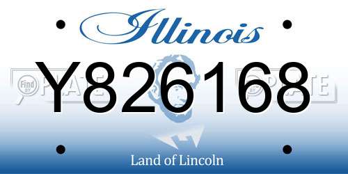 Y826168 Illinois License Plate