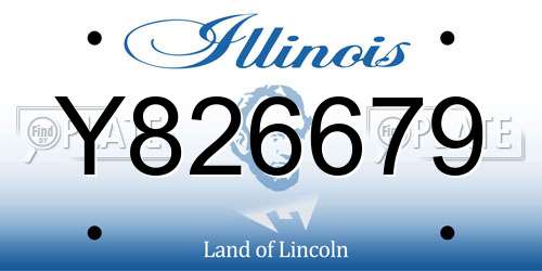 Y826679 Illinois License Plate