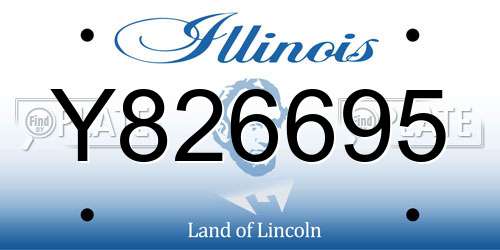 Y826695 Illinois License Plate