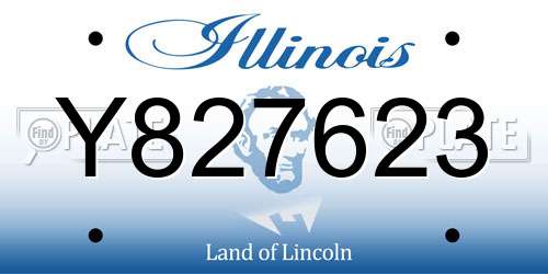 Y827623 Illinois License Plate