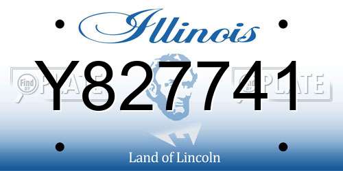 Y827741 Illinois License Plate