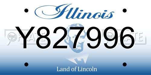Y827996 Illinois License Plate