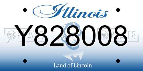Y828008 Illinois License Plate