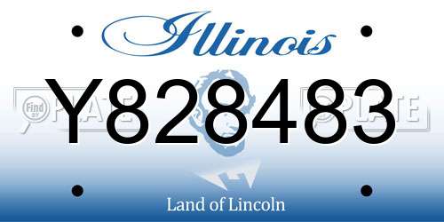 Y828483 Illinois License Plate