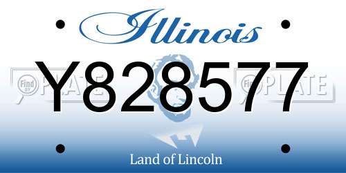 Y828577 Illinois License Plate