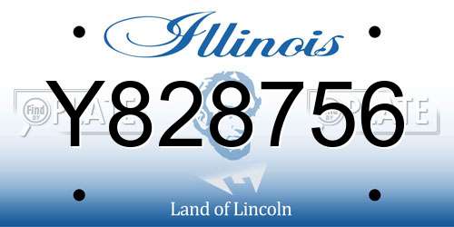 Y828756 Illinois License Plate