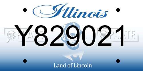 Y829021 Illinois License Plate