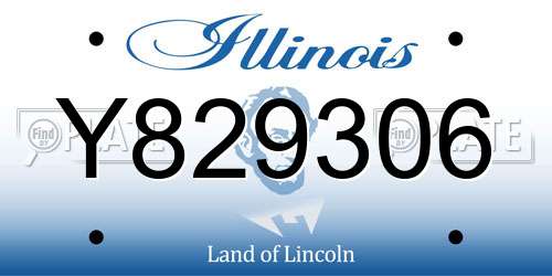 Y829306 Illinois License Plate