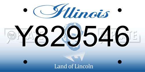 Y829546 Illinois License Plate