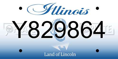 Y829864 Illinois License Plate