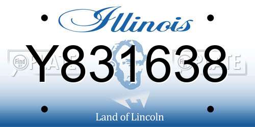 Y831638 Illinois License Plate