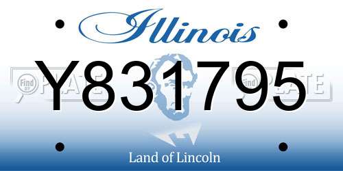 Y831795 Illinois License Plate