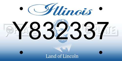 Y832337 Illinois License Plate