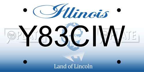 Y83CIW Illinois License Plate