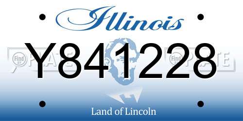 Y841228 Illinois License Plate