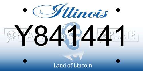 Y841441 Illinois License Plate