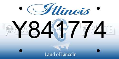 Y841774 Illinois License Plate