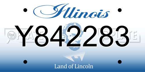 Y842283 Illinois License Plate