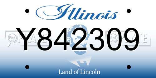 Y842309 Illinois License Plate