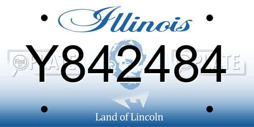 Y842484 Illinois License Plate