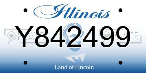 Y842499 Illinois License Plate