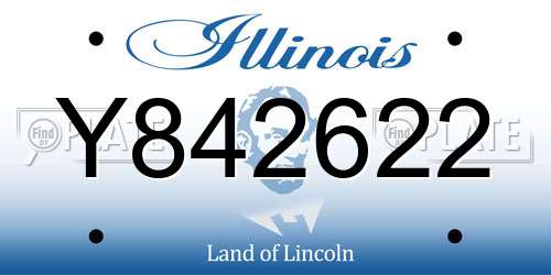 Y842622 Illinois License Plate
