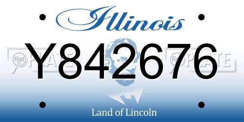 Y842676 Illinois License Plate
