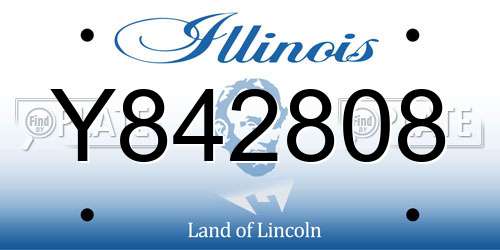 Y842808 Illinois License Plate