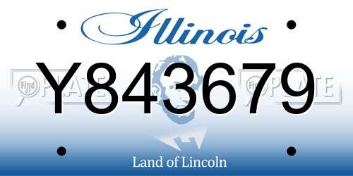 Y843679 Illinois License Plate