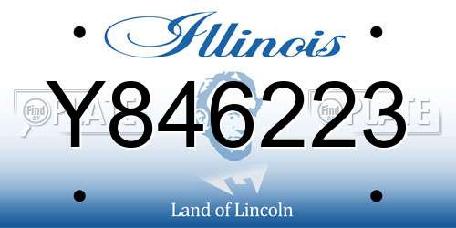 Y846223 Illinois License Plate