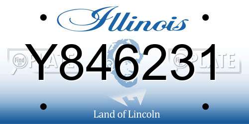 Y846231 Illinois License Plate