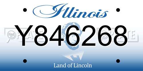 Y846268 Illinois License Plate