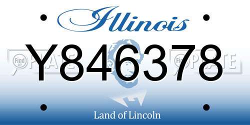 Y846378 Illinois License Plate