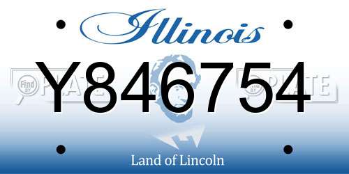 Y846754 Illinois License Plate