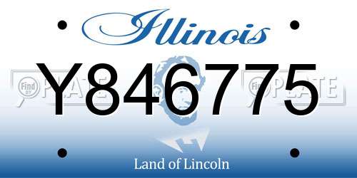 Y846775 Illinois License Plate