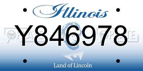 Y846978 Illinois License Plate