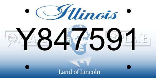 Y847591 Illinois License Plate