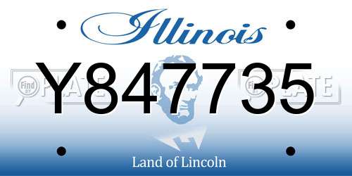 Y847735 Illinois License Plate