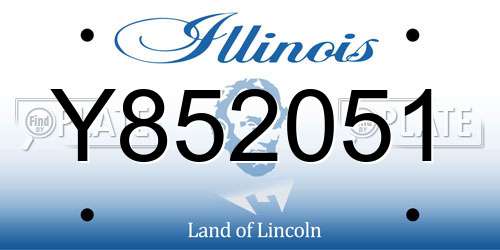 Y852051 Illinois License Plate
