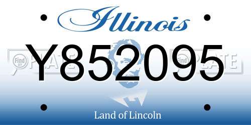Y852095 Illinois License Plate