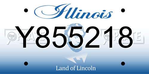 Y855218 Illinois License Plate