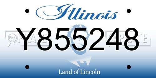 Y855248 Illinois License Plate
