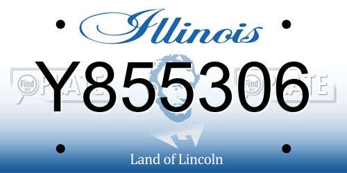 Y855306 Illinois License Plate