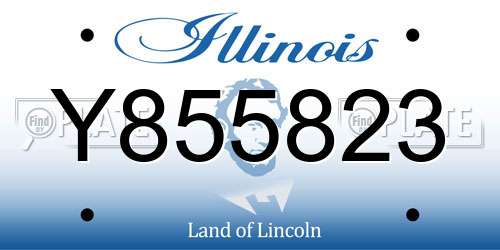 Y855823 Illinois License Plate