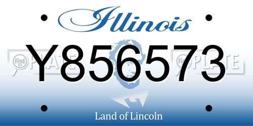 Y856573 Illinois License Plate