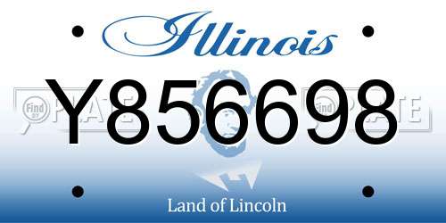 Y856698 Illinois License Plate