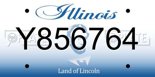 Y856764 Illinois License Plate