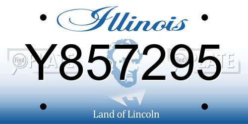 Y857295 Illinois License Plate