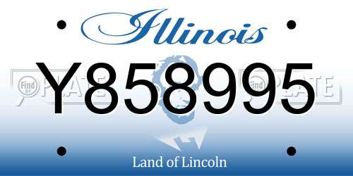 Y858995 Illinois License Plate